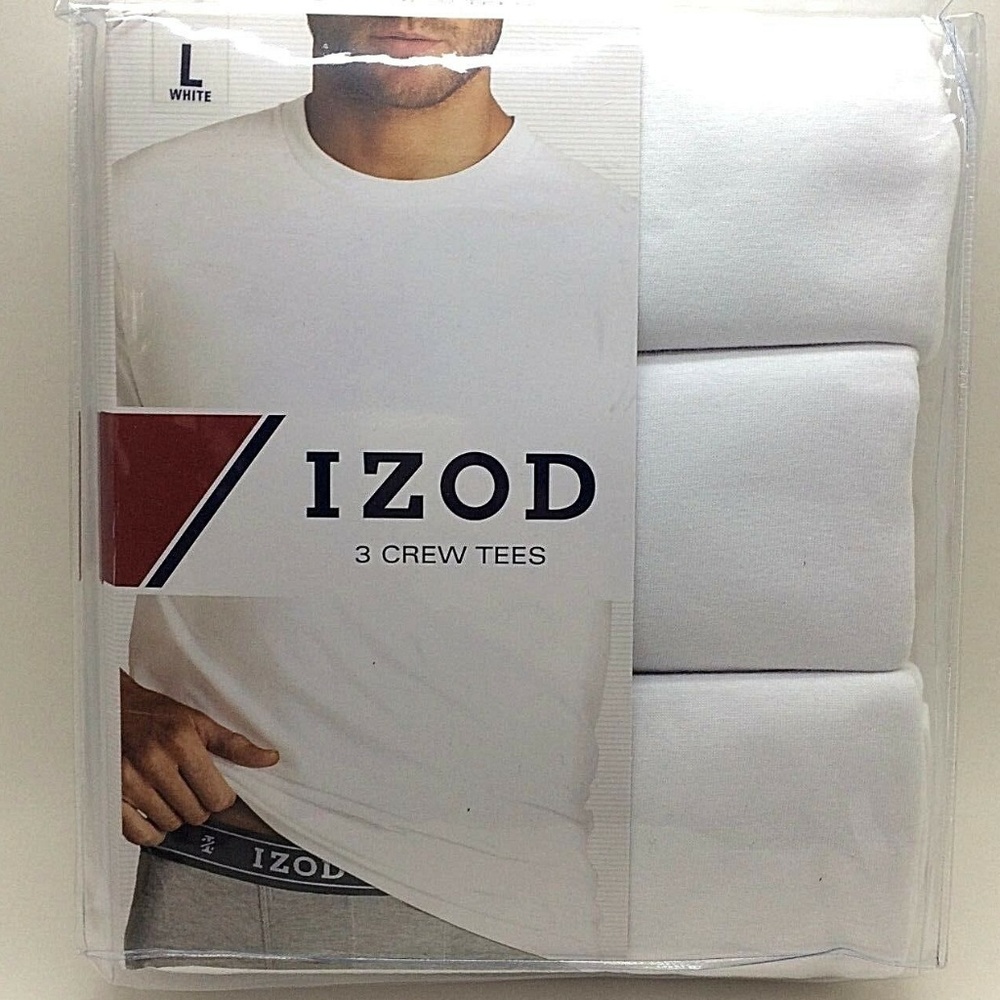 IZOD Mens 3 Pack Crew Neck T-Shirt